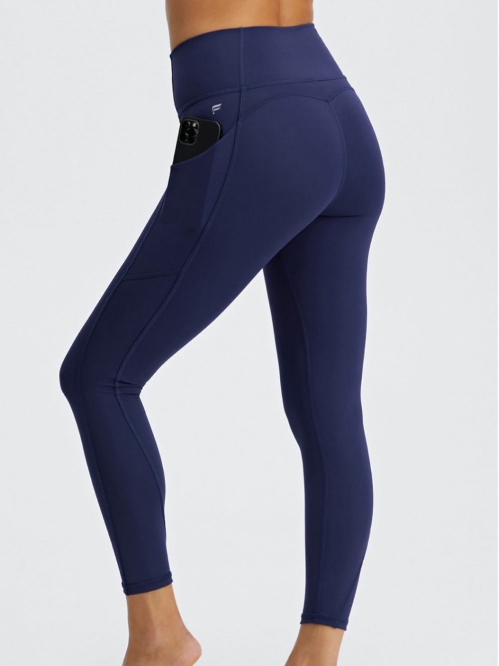 Fabletics Navy High-Waist Pocket Leggings